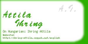 attila ihring business card